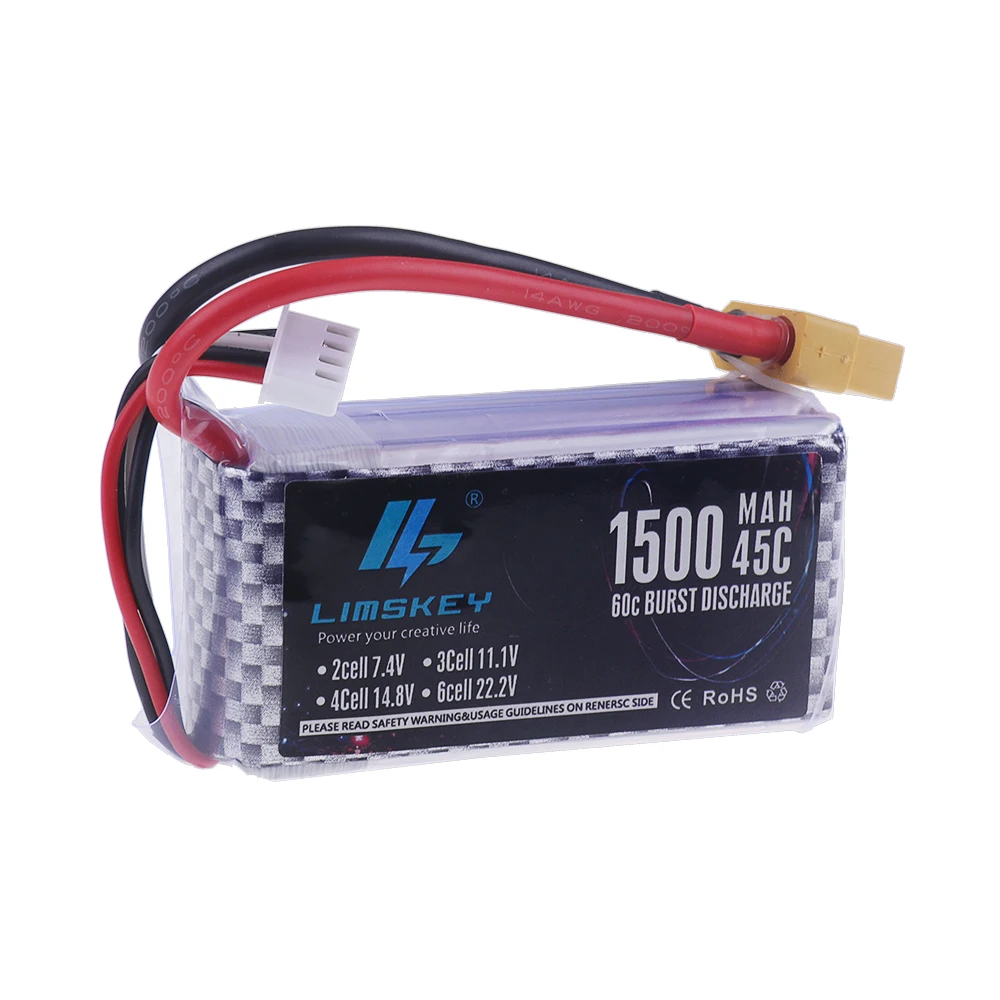 Bateria lipo 2S 3S 4S 6S 1500m - 4S Lipo Battery 14.8V 6000Mah avaliação e preço